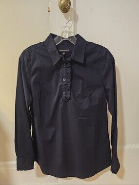 Banana Republic Navy Tunic Button-Down Shirt